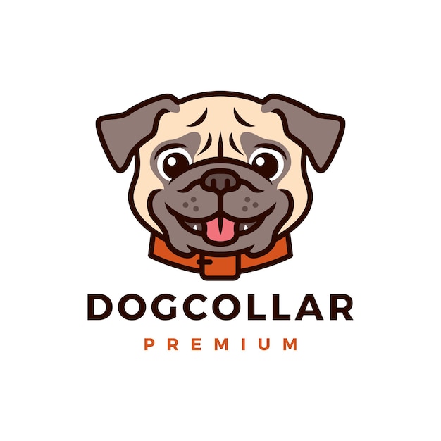 Dog collar logo vector icon illustration