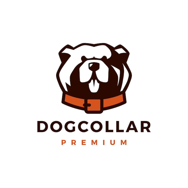 Dog collar logo vector icon illustration