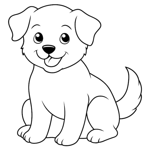 Dog Coloring Book Vector Art illustration 35