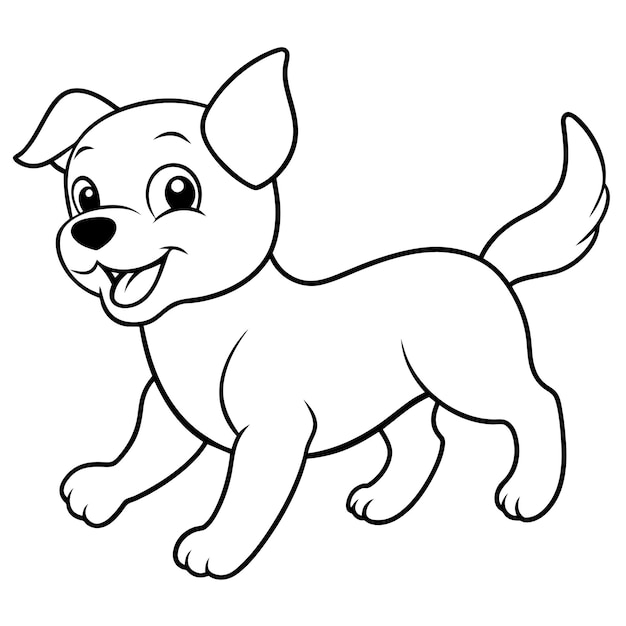 Vector dog coloring book vector art illustration 45