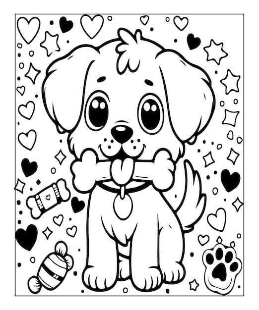 dog coloring page