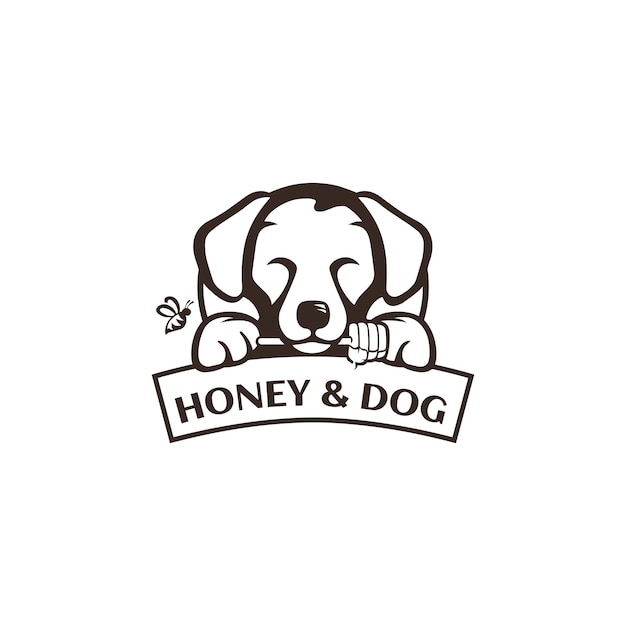 Dog concept vector logo design