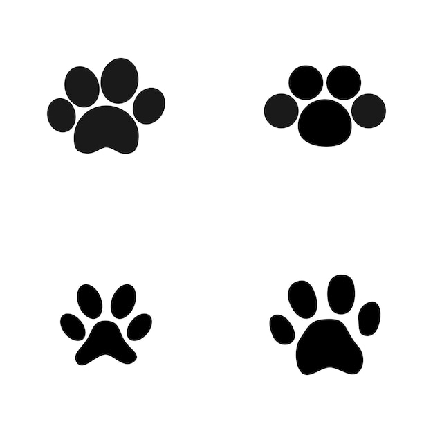 Dog footprint logo vektor