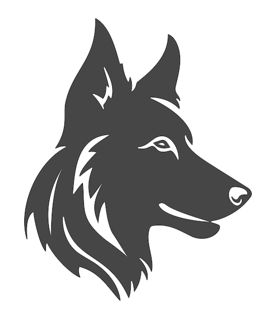 dog head logo silhouette