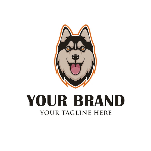 Dog head mascot logo vector