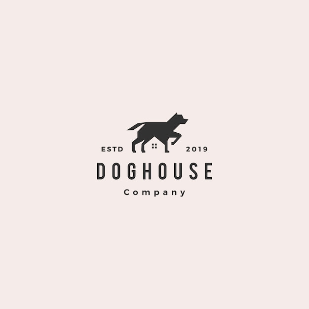 Dog house pet home logo 