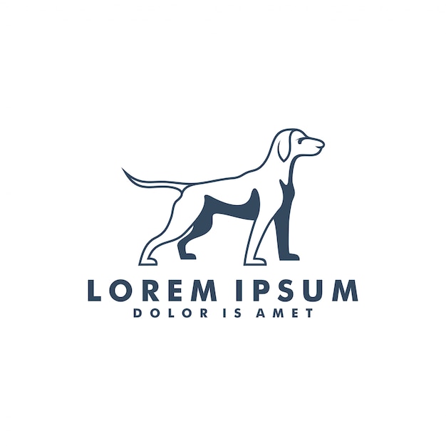  dog icon logo template vector illustration