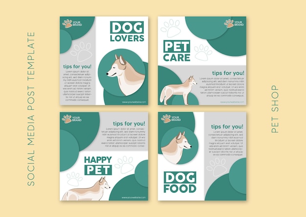 Vector dog ig template