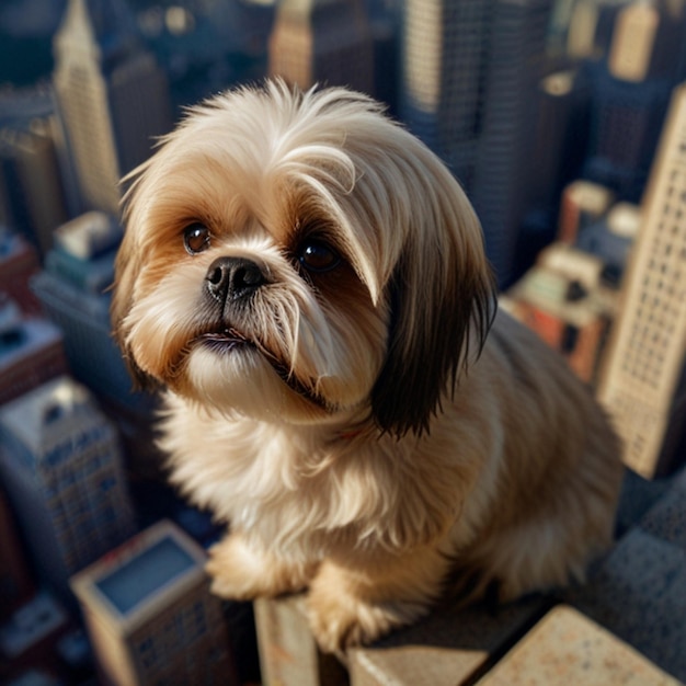 Vector a dog is sitting on a ledge looking out a window