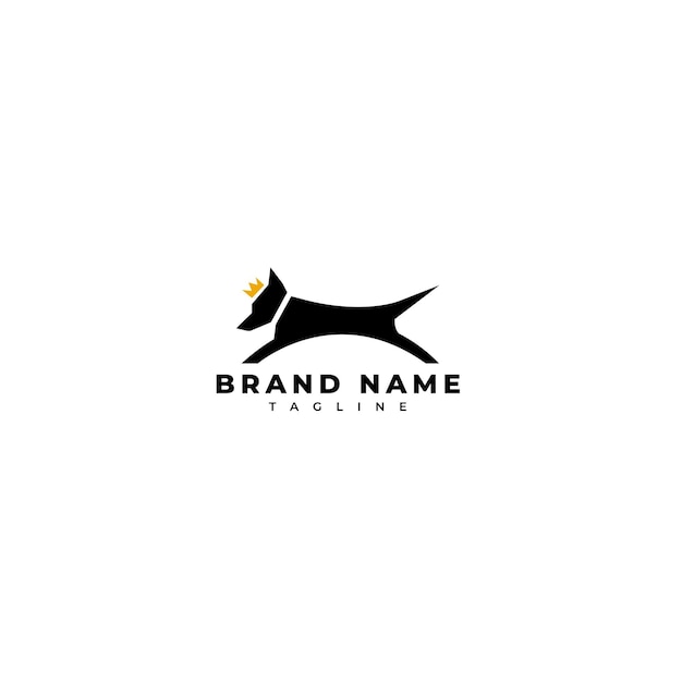 Dog King logo vector design template