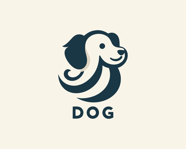 Dog logo design icon symbol vector illustration