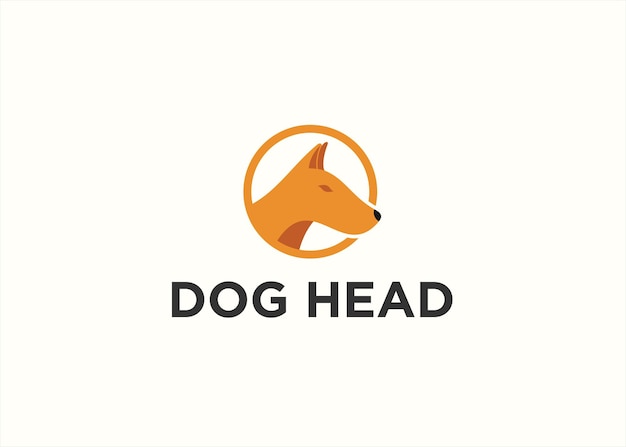 dog logo design vector silhouette illustration