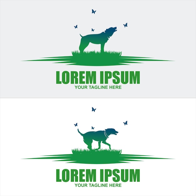 Dog logo design vector template