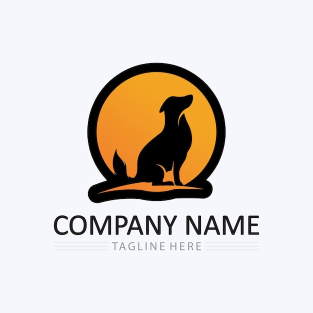 Dog logo and icon animal vector illustration design graphic