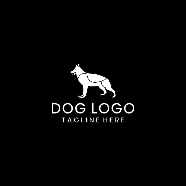 Dog logo vector icon design template