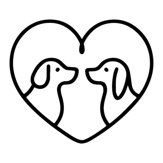 Dog Love art design Vector