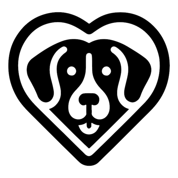 Dog Love art design Vector