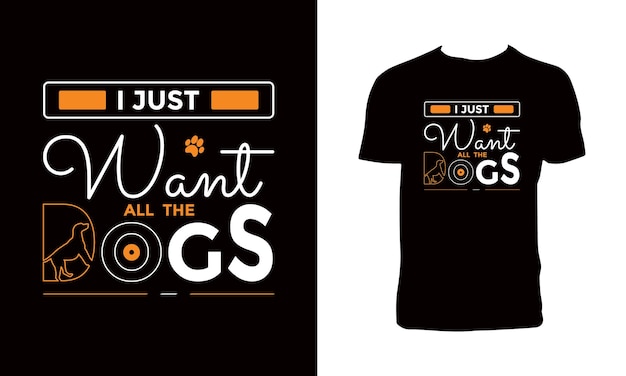 Dog Lover Typography And Lettering T Shirt Design.