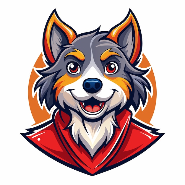 dog mascot logo vector