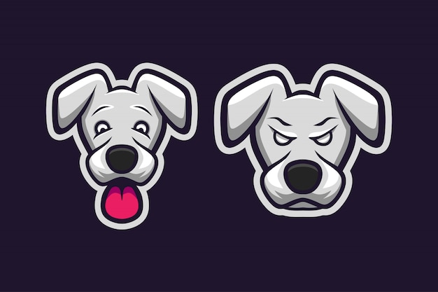 Dog mascot  style expression