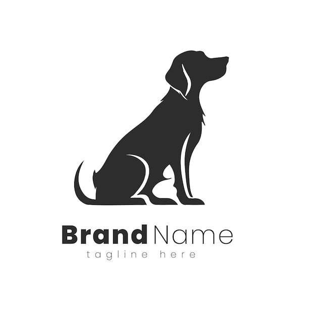 Dog Minimal Black Logo Dog Silhouette