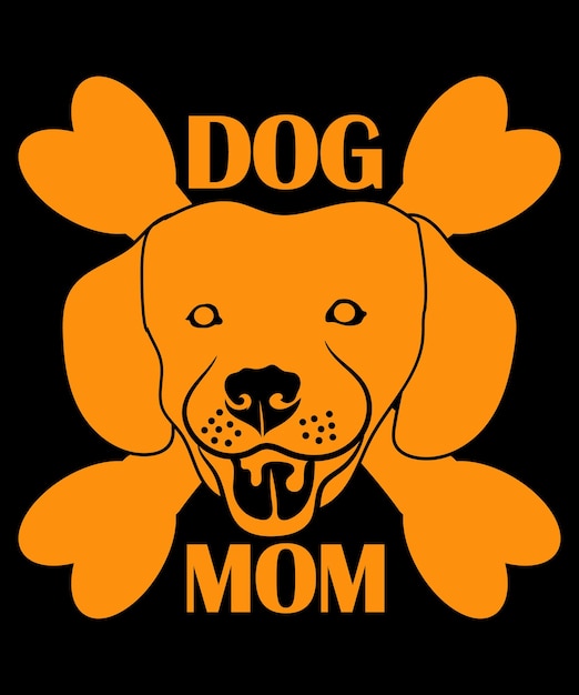 Dog Mom Vector T-Shirt Design Template