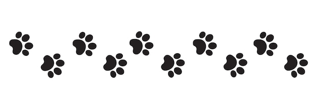 dog paws footprint banner