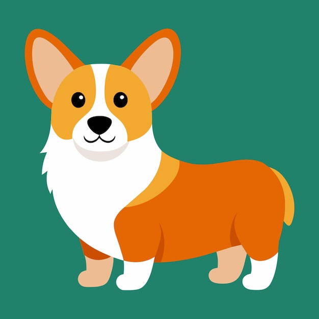 Vector a dog pembroke welsh corgi vector illustration