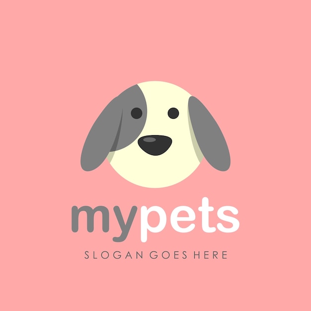 Dog, puppy and pet shop logo template