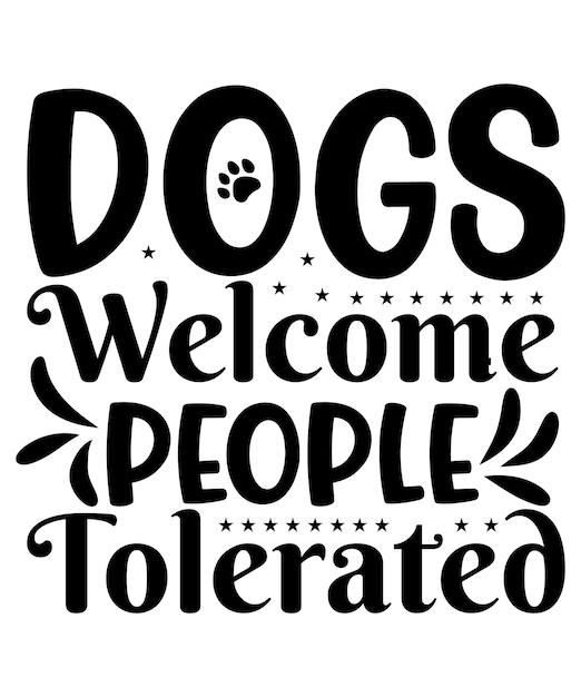 Dog Quotes SVG Design Vector