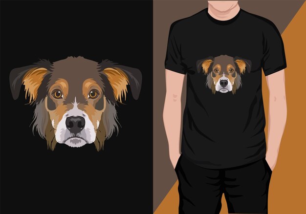 Vector dog retro tshirt design for dog lovers new dog t shirt dog t shirt design vector