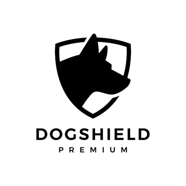 Dog shield k9 logo icon 