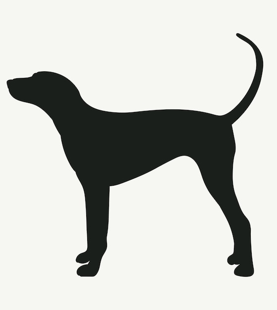 Vector dog silhouette clip art