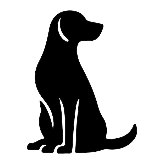 Dog silhouette design