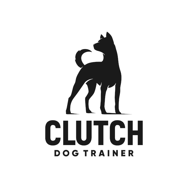 Dog silhouette logo inspiration pet Canine