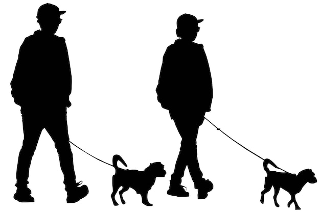 Dog and Silhouette women