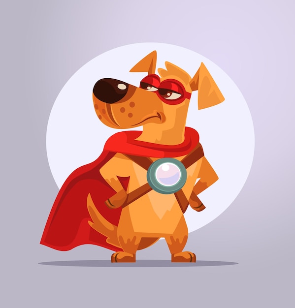 Dog superhero character in mask