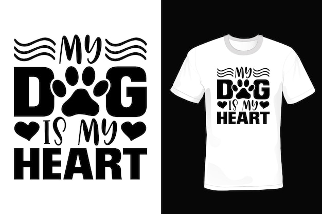 Dog T shirt design typography vintage