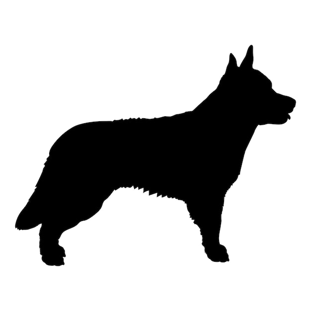 Dog Texas Heeler silhouette dog breeds logo dog monogram vector