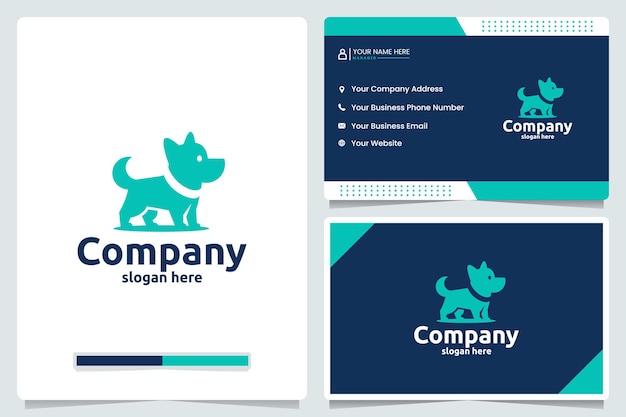 Dog training pet care logo design and business card