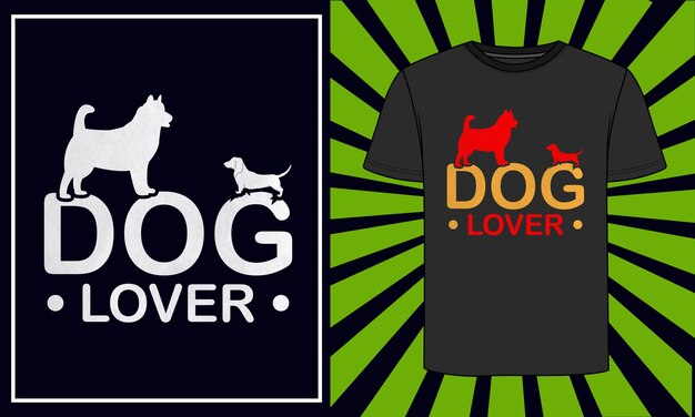 Vector dog tshirt design dog typography t shirt design premium vector