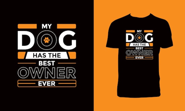 Dog Typography T Shirt Design