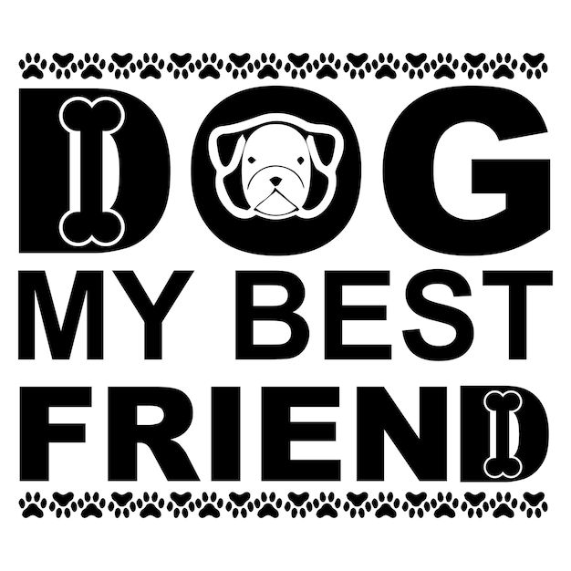 Dog Typography T-shirt Design