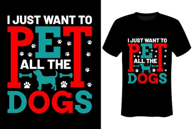 Dog Typography T Shirt Design