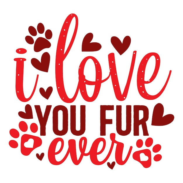 Dog Valentine SVG Design