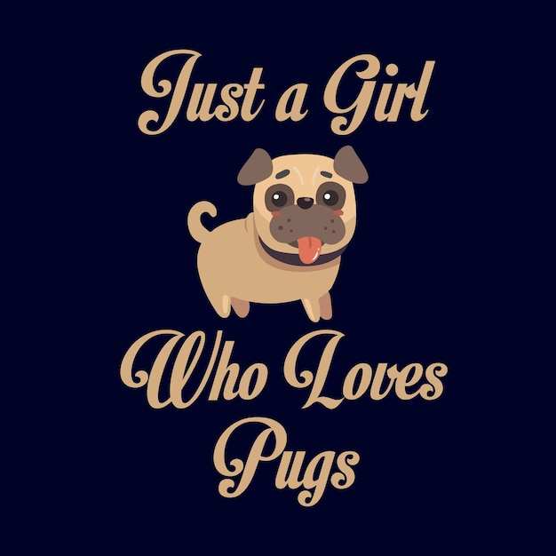 Dog vector and Pugs Dog T Shirt design, Dog Illustrations, Funny Pugs Dog Tshirt