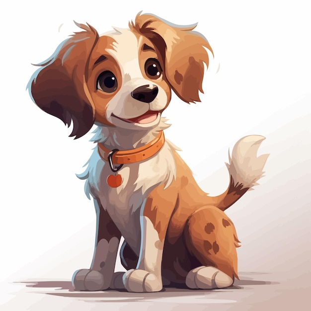 dog vector style cute cartoon