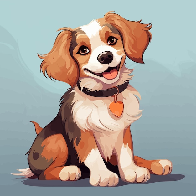 dog vector style cute cartoon