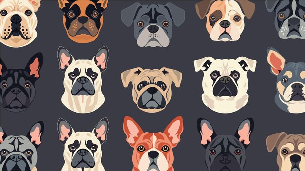 Vector dogs are a popular cartoon characters