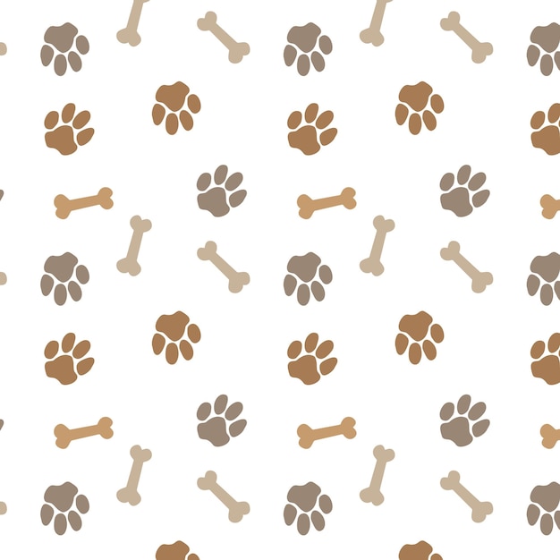 dogs paw seamless pattern